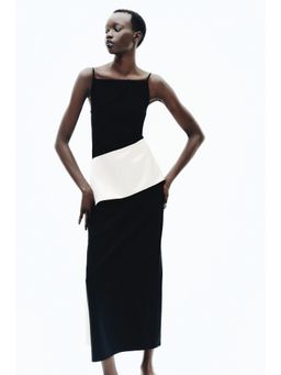 H&M - Women Black Panel-Detail Strappy Dress