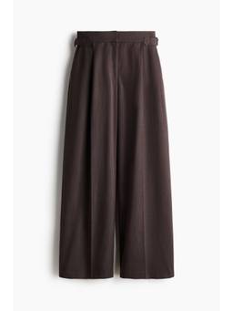 H&M - Women Brown Wide Tailored Trousers