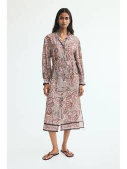 H&M - Women Purple Balloon-Sleeved Tunic Dress