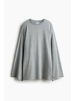 H&M - Women Grey Long-Sleeved Cotton Top