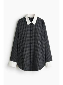 H&M - Women Black Oversized Shirt