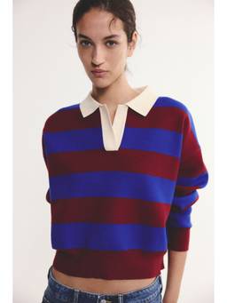 H&M - Women Multi-Color Oversized Polo T-Shirt