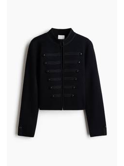 H&M - Women Black Button-Detail Knitted Cardigan