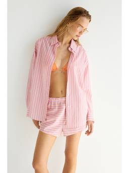 H&M - Women Pink Cotton Beach Shirt