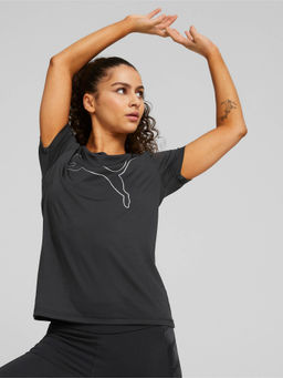 Puma - Train Favourite Jersey Cat Womens Black T-Shirt