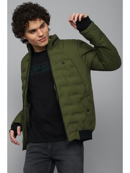 Allen Solly - Men Olive Solid Full Sleeves Casual Jacket