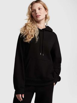 Victoria's Secret - Pink Premium Fleece Oversized Hoodie Black