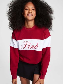 Victoria's Secret - Pink Crew Sweatshirt Red