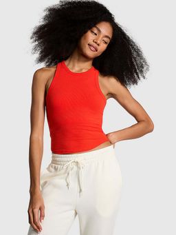 Victoria's Secret - Pink Ribbed Tank Red