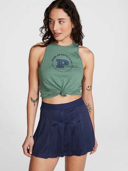 Victoria's Secret - Pink Cotton Racerback Tank Top Green