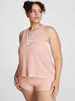 Victoria's Secret - Pink Cotton Racerback Tank Top Pink
