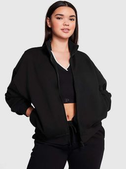 Victoria's Secret - Pink Ivy Fleece Full-Zip Sweatshirt Black