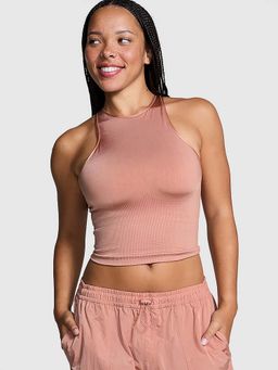 Victoria's Secret - Pink Seamless Halter Tank Bra Beige