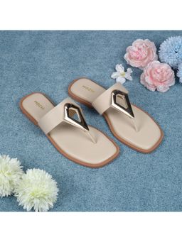 Mochi - Women Elegant Off White Flats
