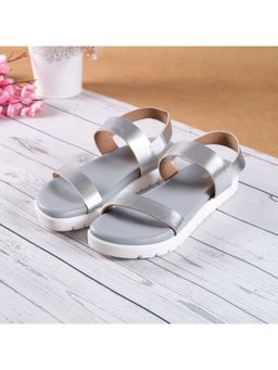 Metro - Women Elegant Silver Sandals