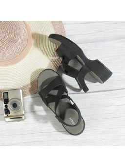 Mochi - Women Elegant Black Sandal Heels