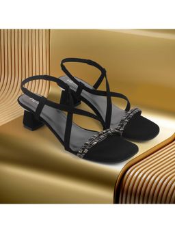 Metro - Women Elegant Black Sandal Heels