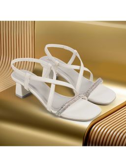 Metro - Women Elegant White Sandal Heels
