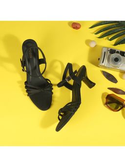 Mochi - Women Elegant Black Sandal Heels