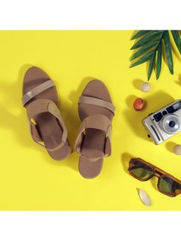 Mochi - Women Elegant Beige Sandal Heels