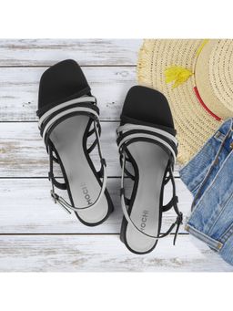 Mochi - Women Elegant Black Sandal Heels
