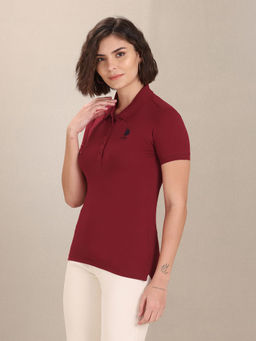 U.S. POLO ASSN. - Solid Pique Red Polo T-Shirt