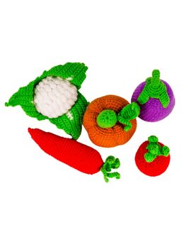 NESTA TOYS - Crochet Vegetables Stuffed Toys Set for Kids (1-2 Years)