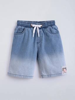 Hopscotch - Blue Cotton Solid/Plain Short