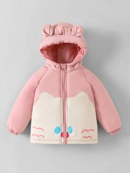 Hopscotch - Pink Polyester Colorblock Jacket