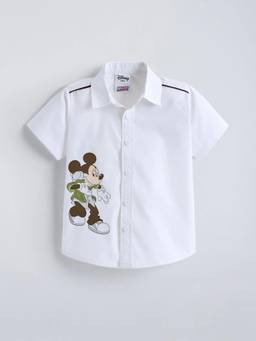 Hopscotch - White Rayon Character Shirt