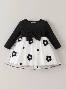 Hopscotch - Black Polyester Blend Floral Casual Dress