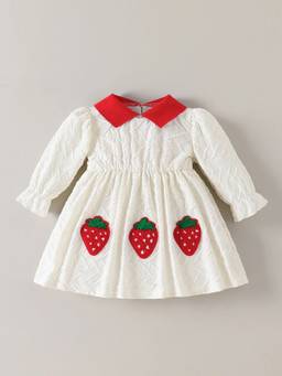 Hopscotch - White Polyester Blend Textured Casual Dress