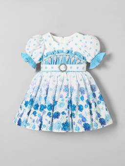 Hopscotch - White Polyester Blend Embellished/Sequined Party Dress