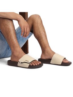Neeman's - Beige HighSprout Cush+ Sliders for Men
