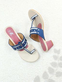 The Madras Trunk - Women Haiku Cream Block Heels