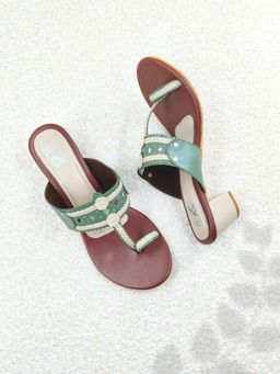 The Madras Trunk - Women Haiku Brown Block Heels