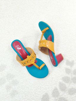 The Madras Trunk - Women Haiku Blue Block Heels