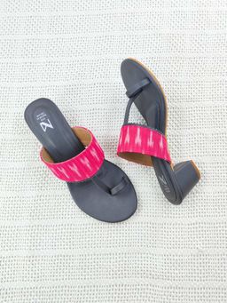 The Madras Trunk - Women Kaya Pink Block Heels