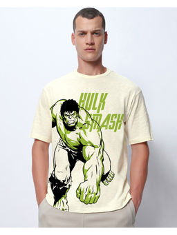 Bewakoof - Men's Hulk Smash Printed Oversized T-Shirt