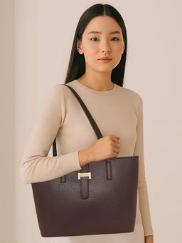 ESBEDA - Brown Pu Solid Handbag