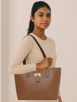 ESBEDA - Tan Pu Solid Handbag