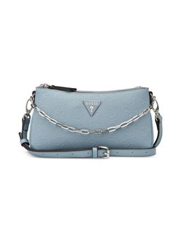 Guess - Blue Pu Textured Slingbag with Detachable Strap