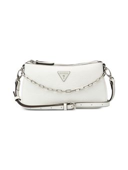 Guess - White Pu Textured Slingbag with Detachable Strap