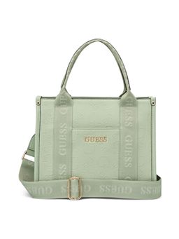 Guess - Green Pu Printed Handbag with Detachable Strap