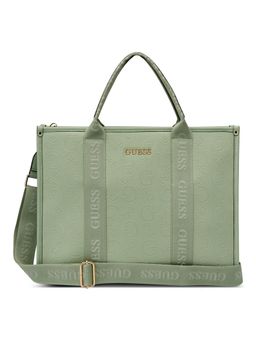 Guess - Green Pu Printed Handbag with Detachable Strap