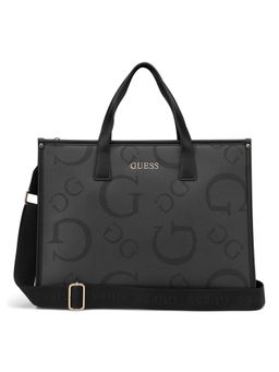 Guess - Grey Pvc Printed Handbag with Detachable Strap
