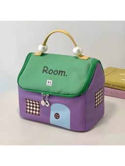 NFI Essentials - Green Pu Printed Vanity Bag