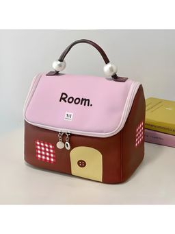 NFI Essentials - Pink Pu Printed Vanity Bag