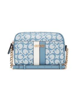 Guess - Blue Pvc Printed Slingbag