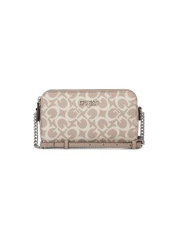 Guess - Beige Pvc Printed Slingbag